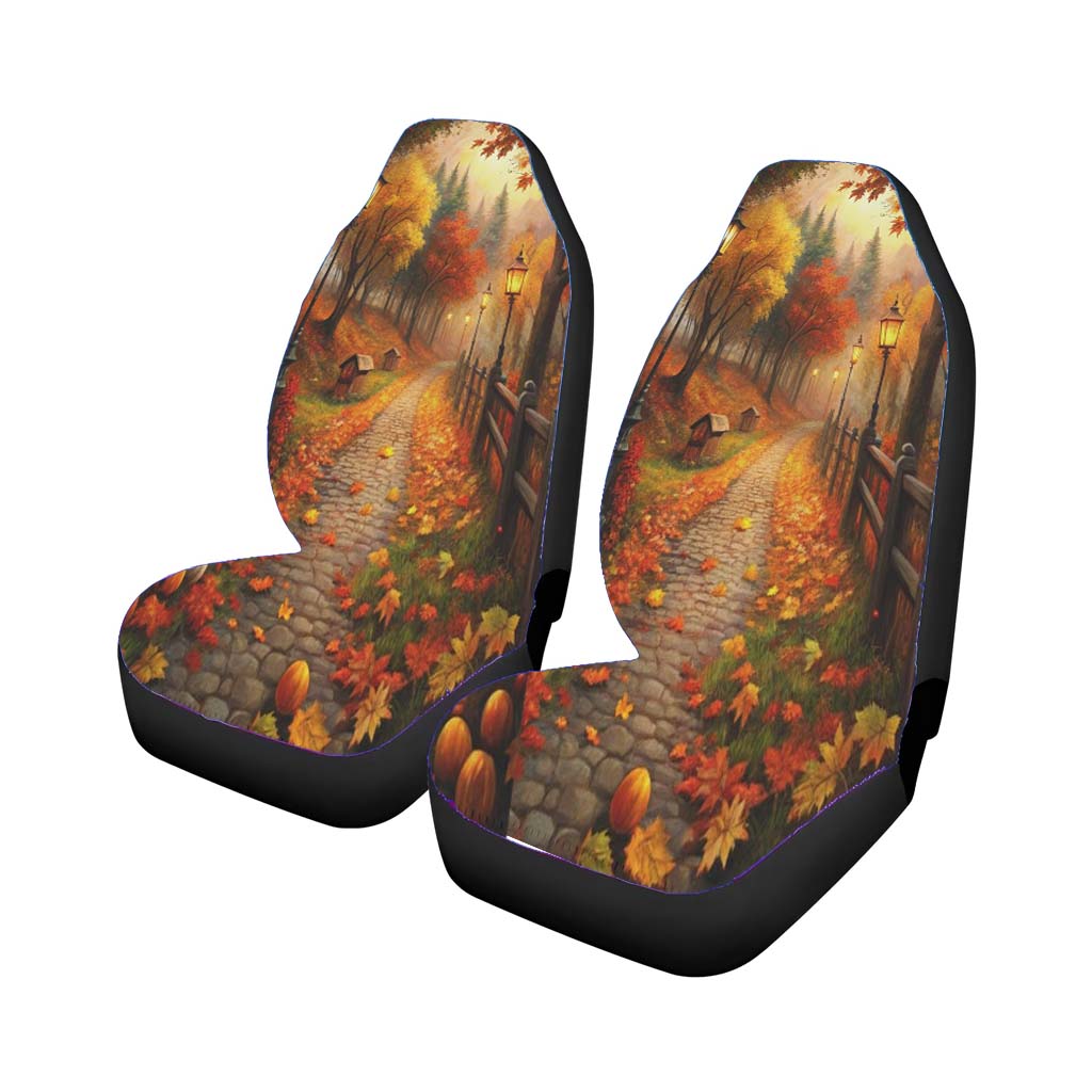 Autumn Country Lane Car Front Seat Covers