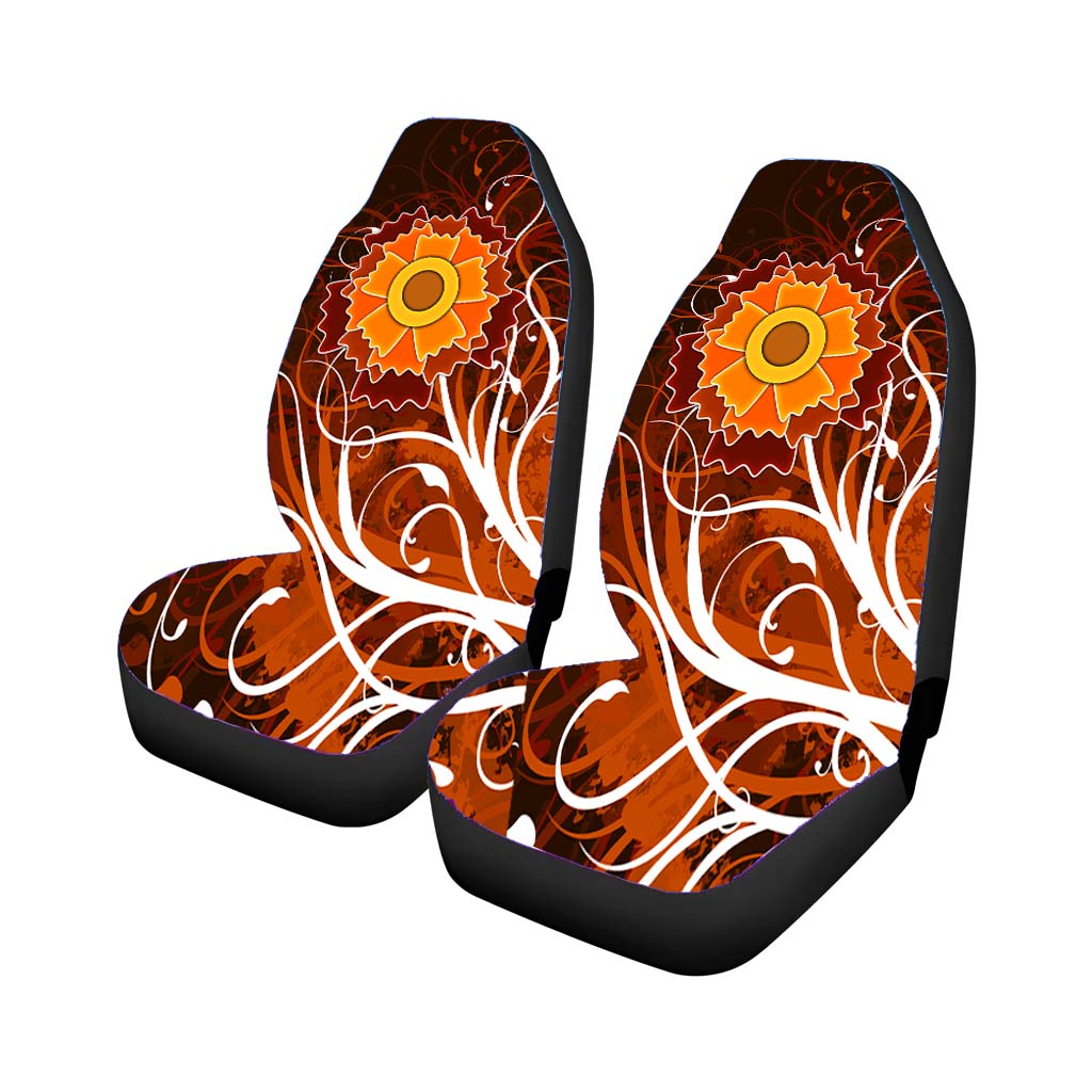 Autumn Flower Vector Car Front Seat Covers