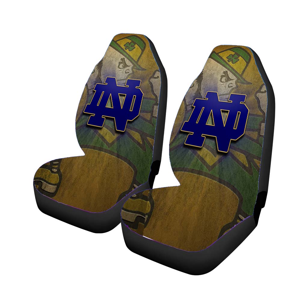 Awesome Notre Dame Fighting Irish Football Wallpaper Car Front Seat Covers