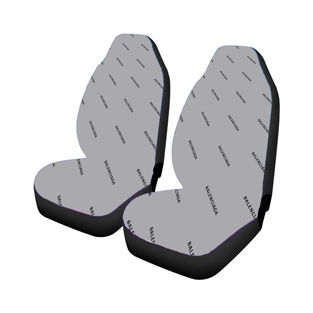 Balenciaga Grey Pattern Car Front Seat Covers