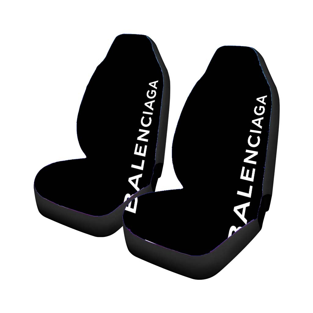 Balenciaga Logo Black Car Front Seat Covers
