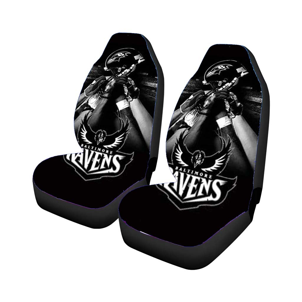 Baltimore Ravens Bw Car Front Seat Covers