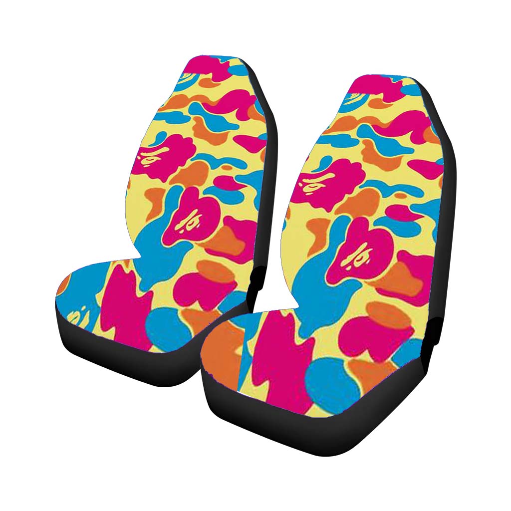 Bape Camo Candy Car Front Seat Covers
