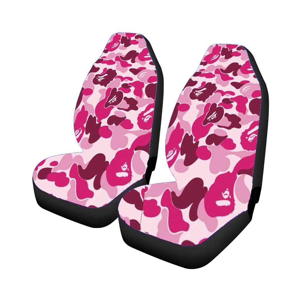 Bape Camo Pink Car Front Seat Covers