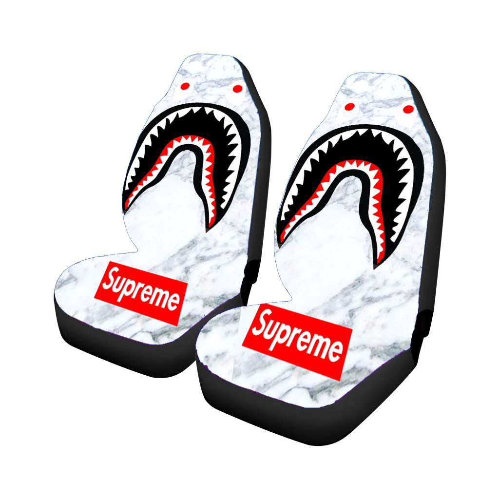 Bape Camo Shark Face Marble Car Front Seat Covers
