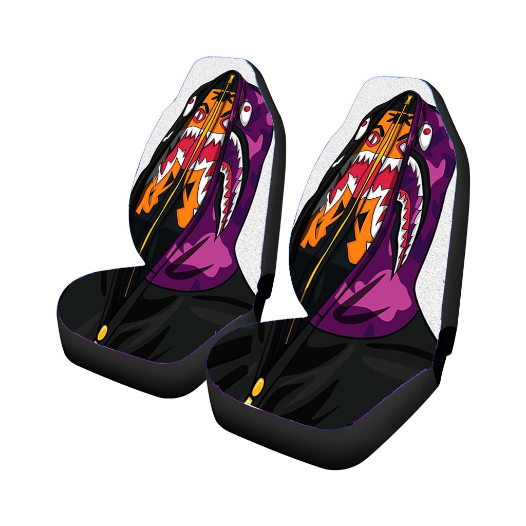 Bape Face Shark Hoodie Art Car Front Seat Covers
