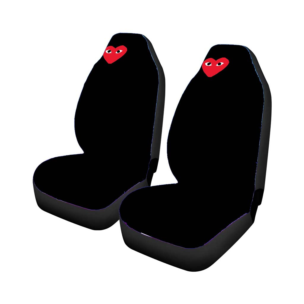 Bape Heart Black Car Front Seat Covers