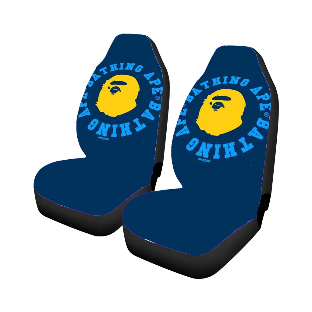 Bape Logo Monkey Car Front Seat Covers