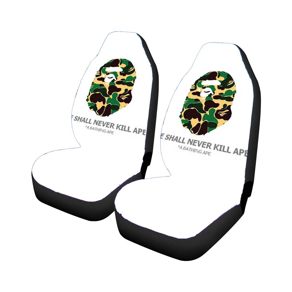 Bape Never Kill Car Front Seat Covers