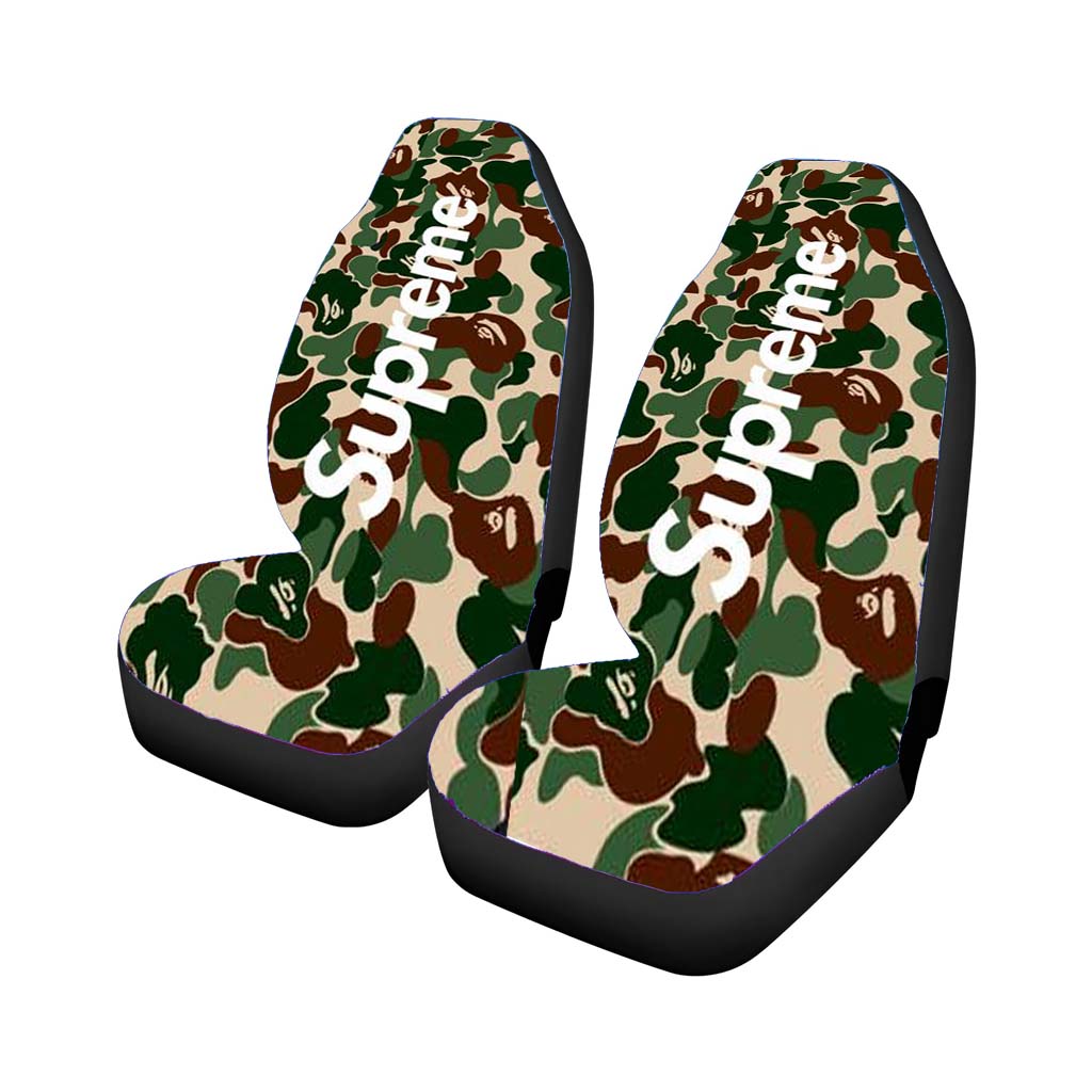 Bape X Suprem Car Front Seat Covers
