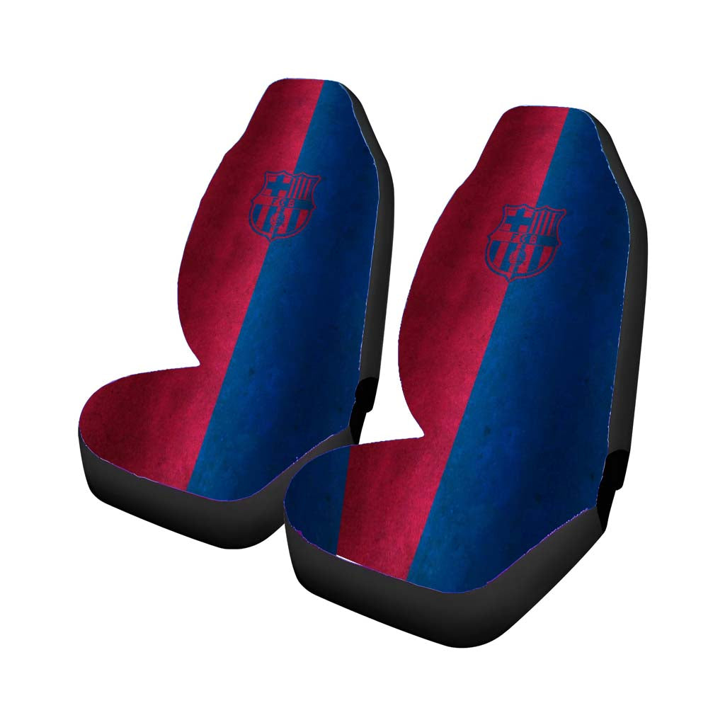 Barcelona Logo Pattern Car Front Seat Covers