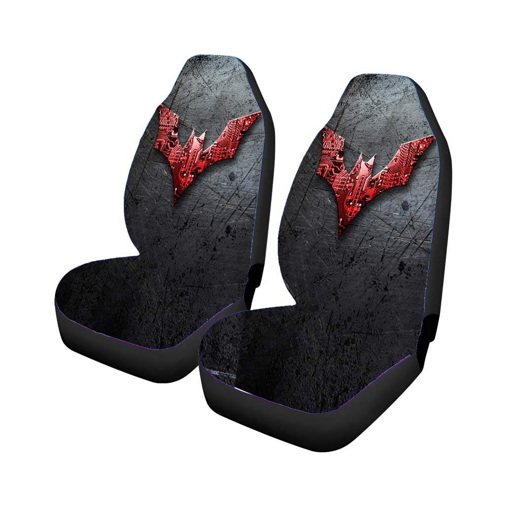 Batman Beyond Red Metal Logo Car Front Seat Covers