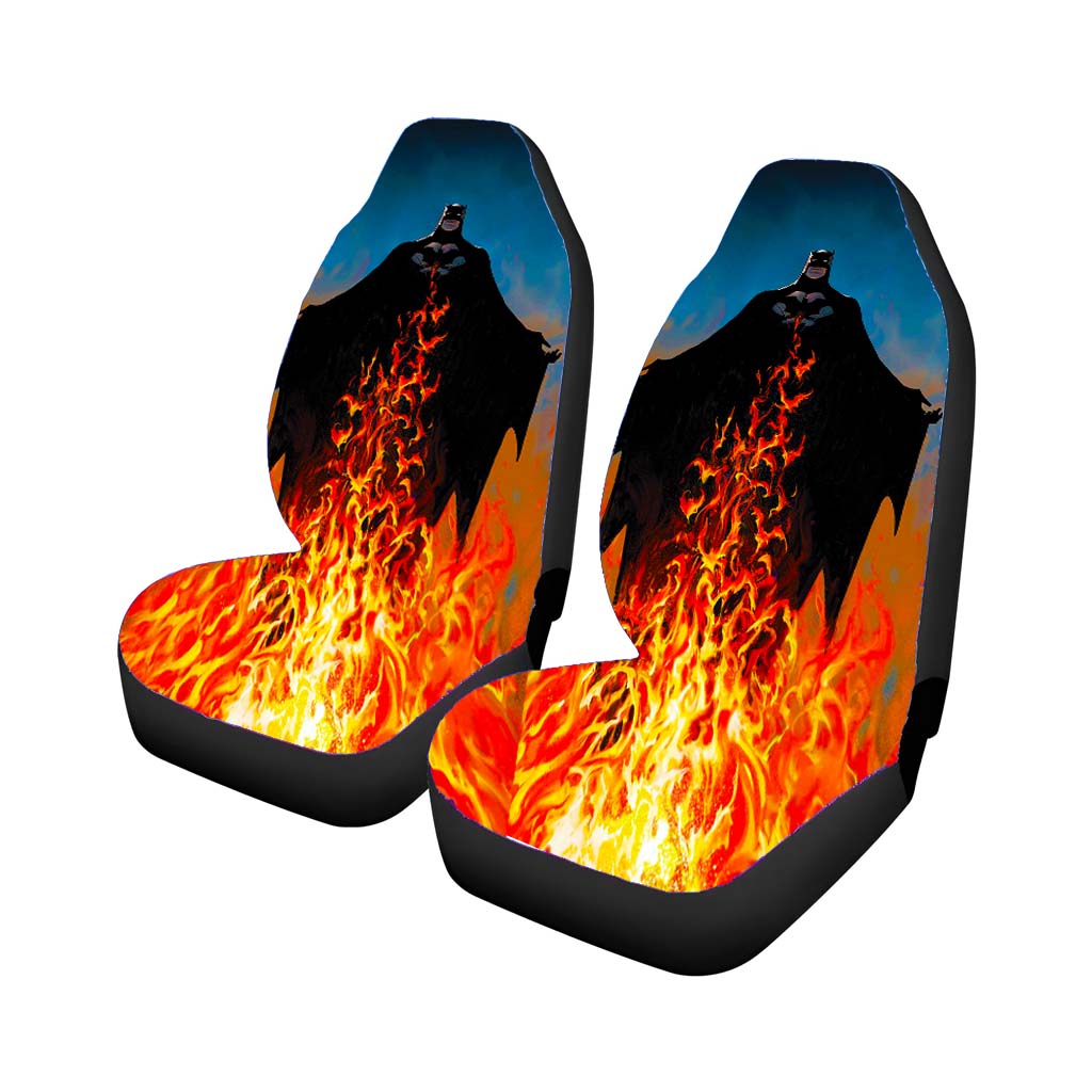 Batman In Flame Car Front Seat Covers