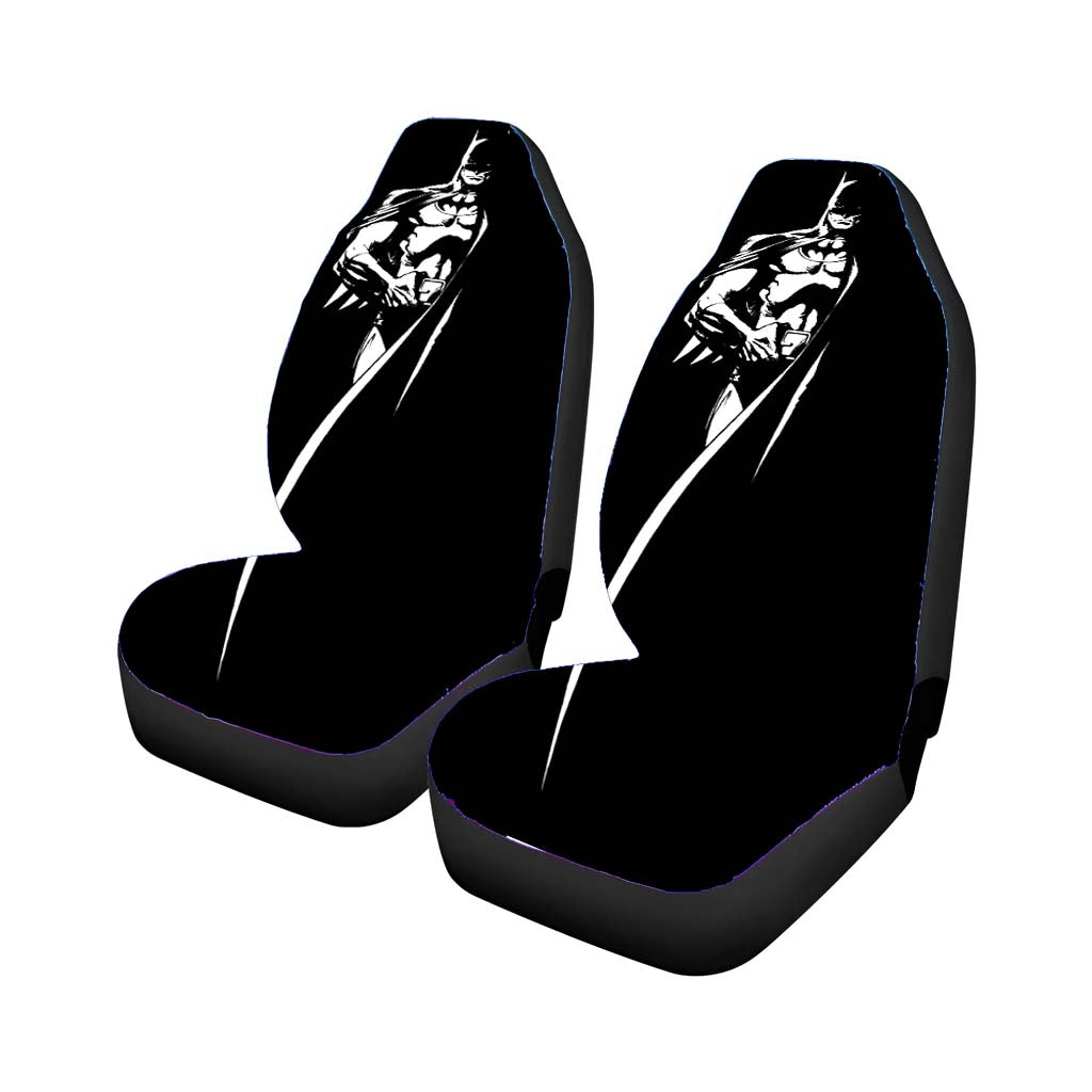 Batman Line Art Black Car Front Seat Covers