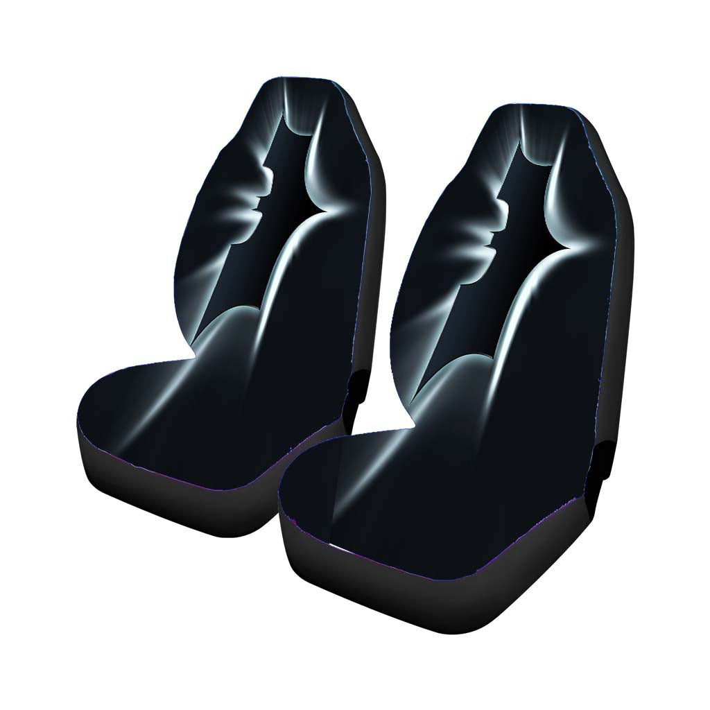 Batman Logo Black 2 Car Front Seat Covers