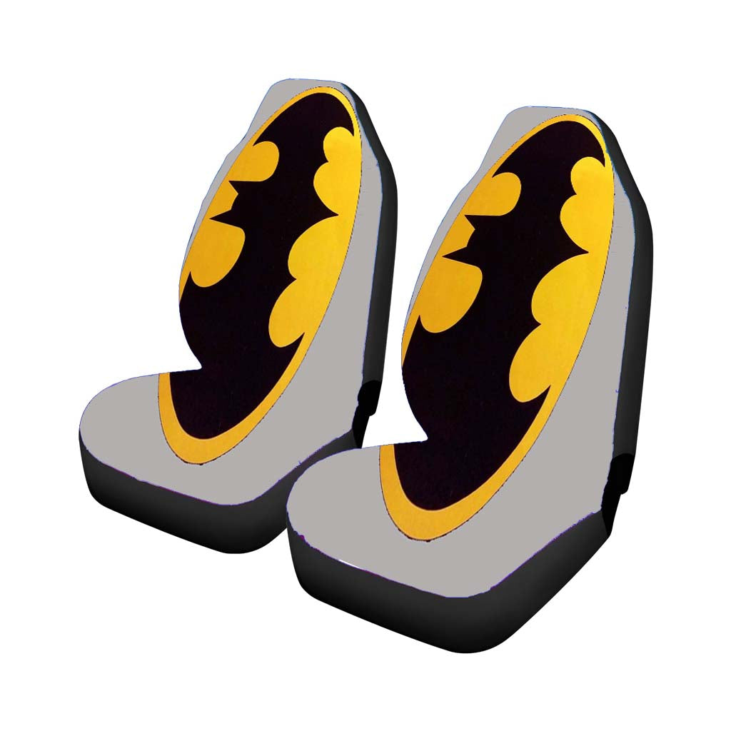 Batman Logo Black Yellow Car Front Seat Covers