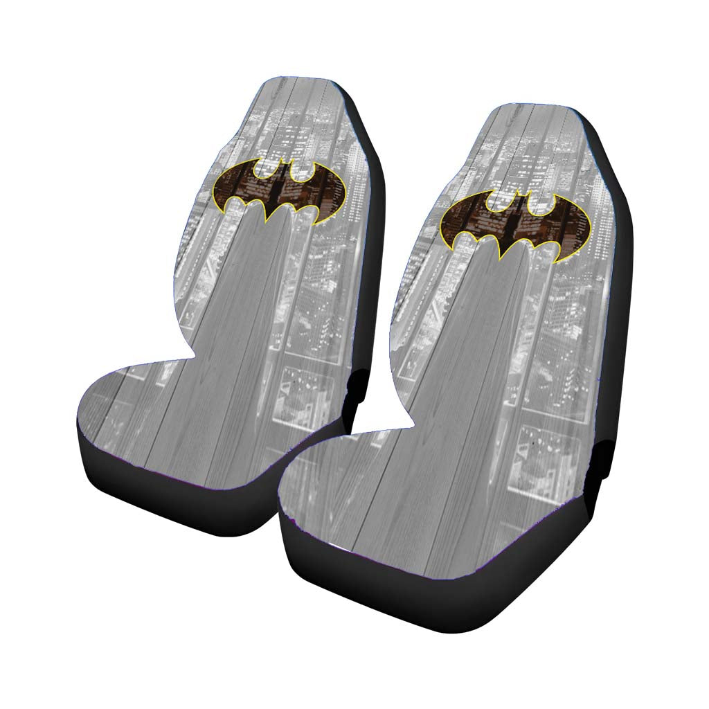Batman Logo Wood Wallpaper Car Front Seat Covers