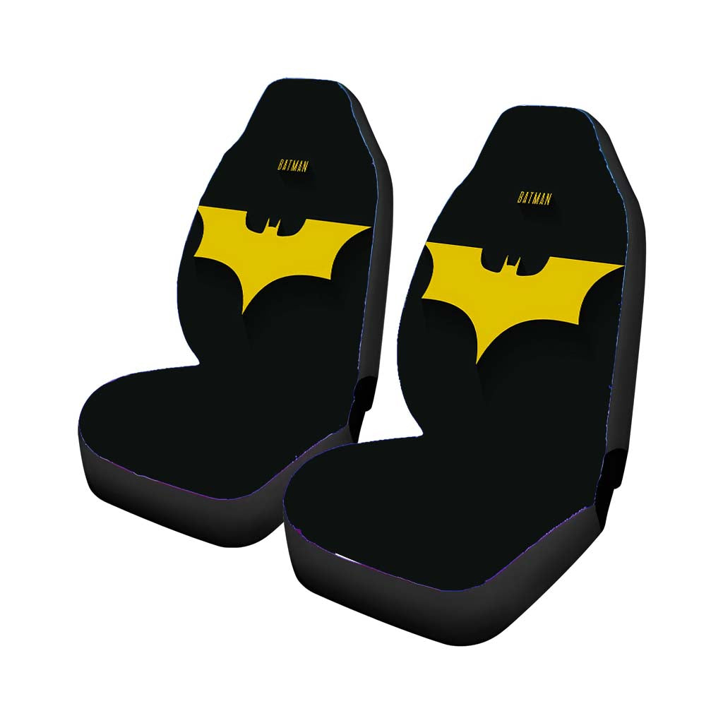 Batman Logo Yellow Car Front Seat Covers