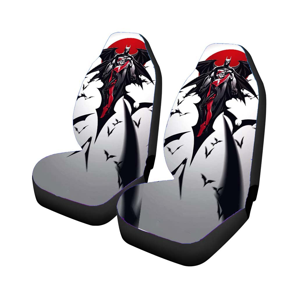 Batman Moon Red Cartoon Car Front Seat Covers
