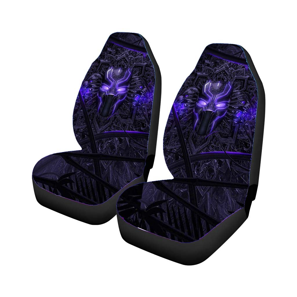 Black Panther Purple Mask Rear Car Seat Covers