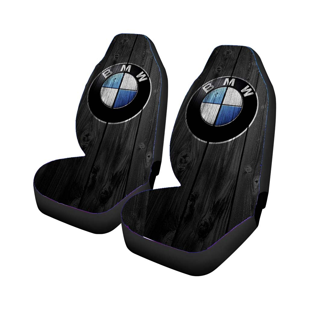 Bmw Car Logo Dark Wood Wallpaper Rear Car Seat Covers