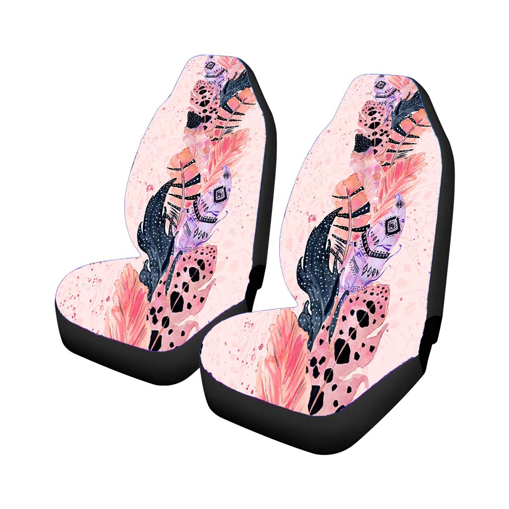 Boho Watercolor Rear Car Seat Covers