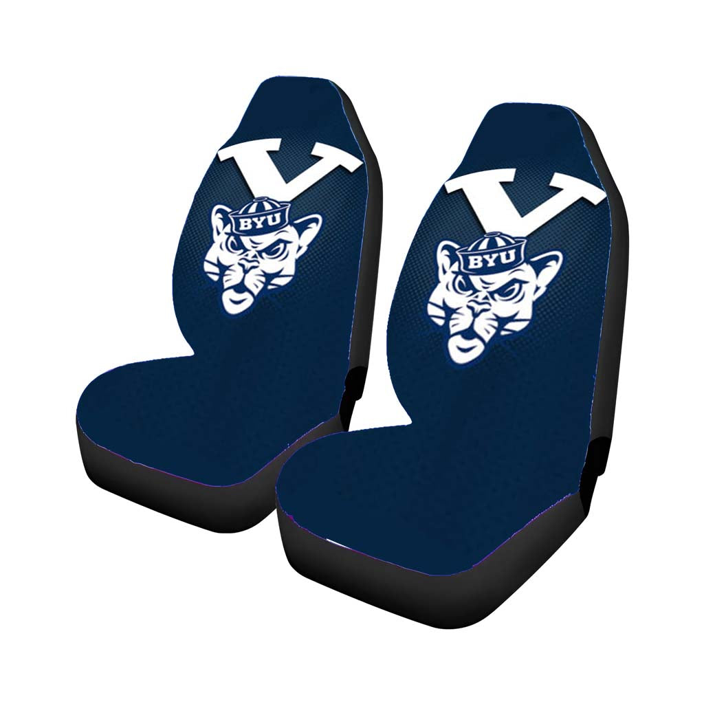 Byu Cougars Logo Rear Car Seat Covers