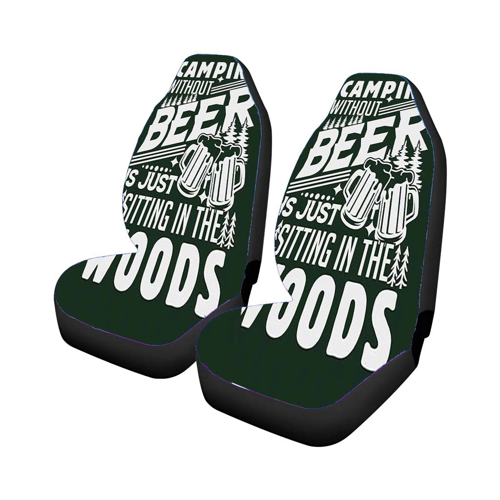 Camping Without Beer Rear Car Seat Covers
