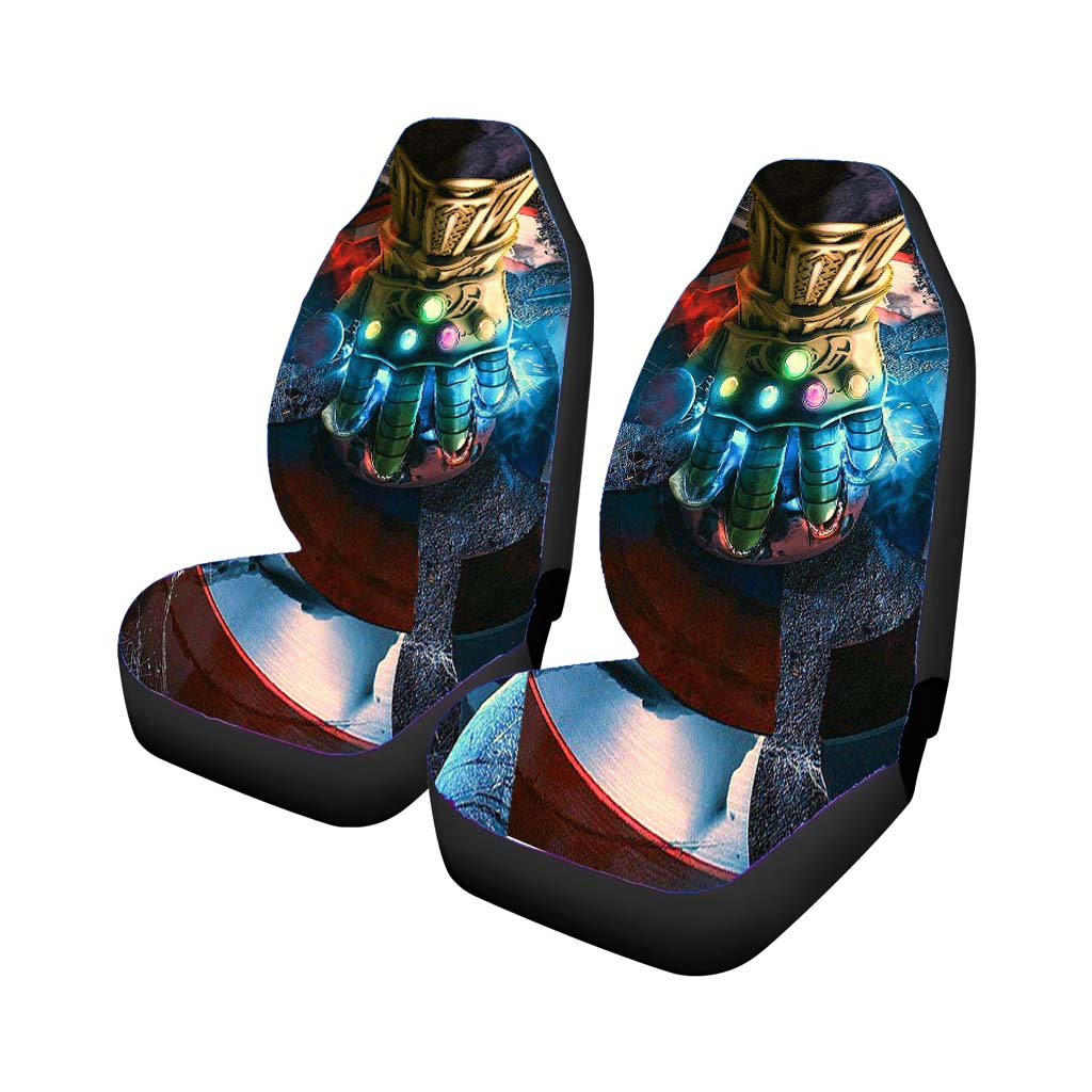 Captain America'S Destroyed Shield Rear Car Seat Covers