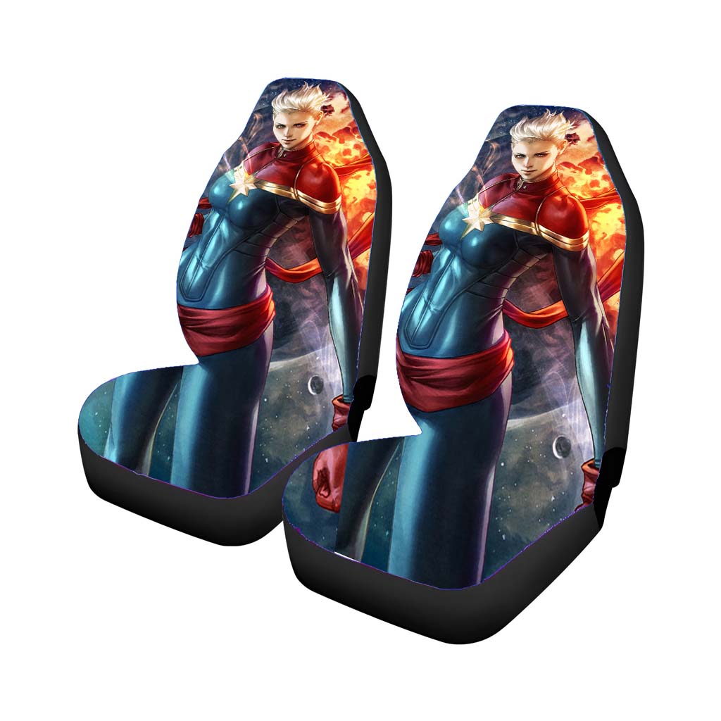 Captain Marvel War Fan Art Rear Car Seat Covers