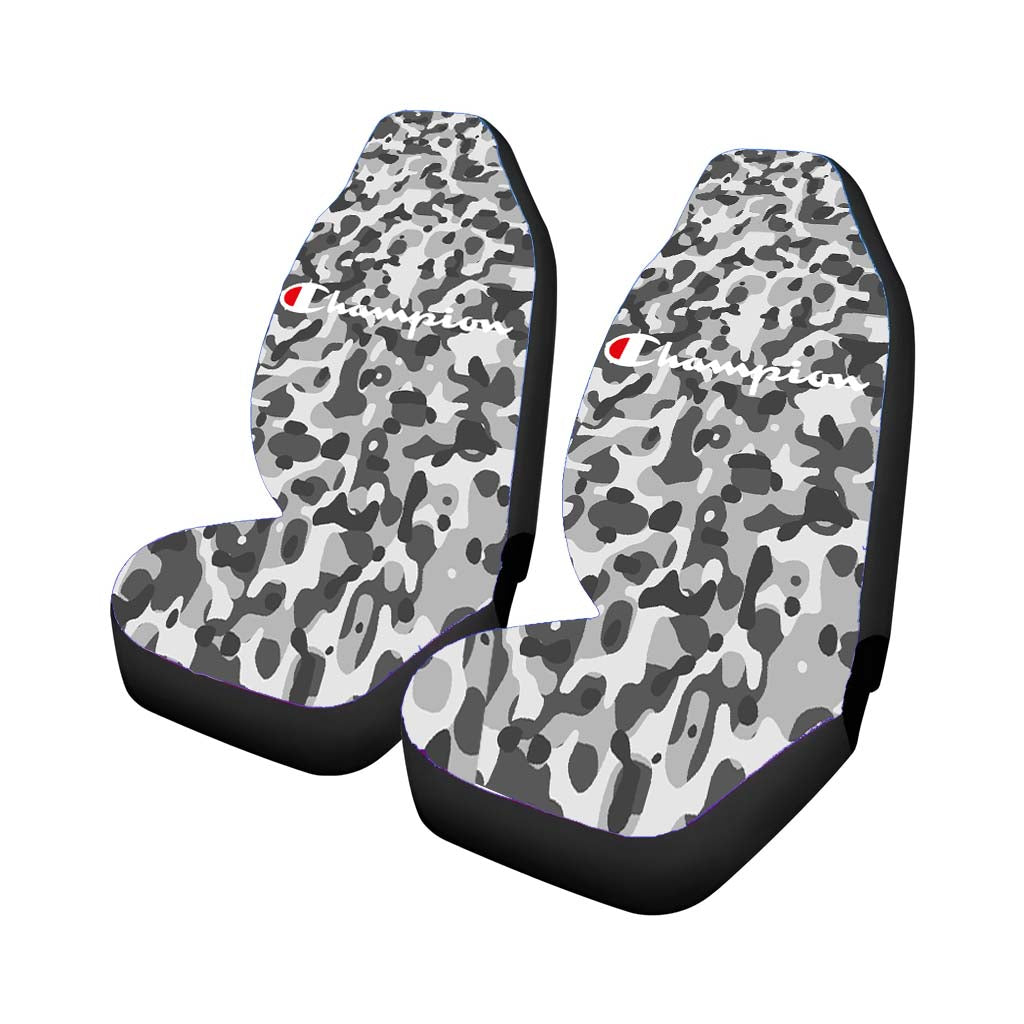 Champion Bape Camouflage Grey Rear Car Seat Covers
