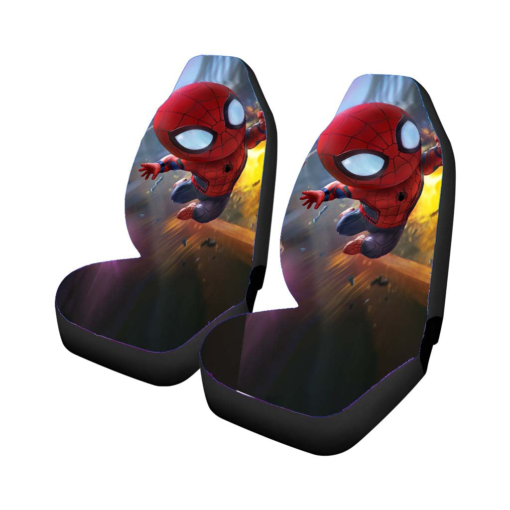 Chibi Spiderman Art Rear Car Seat Covers