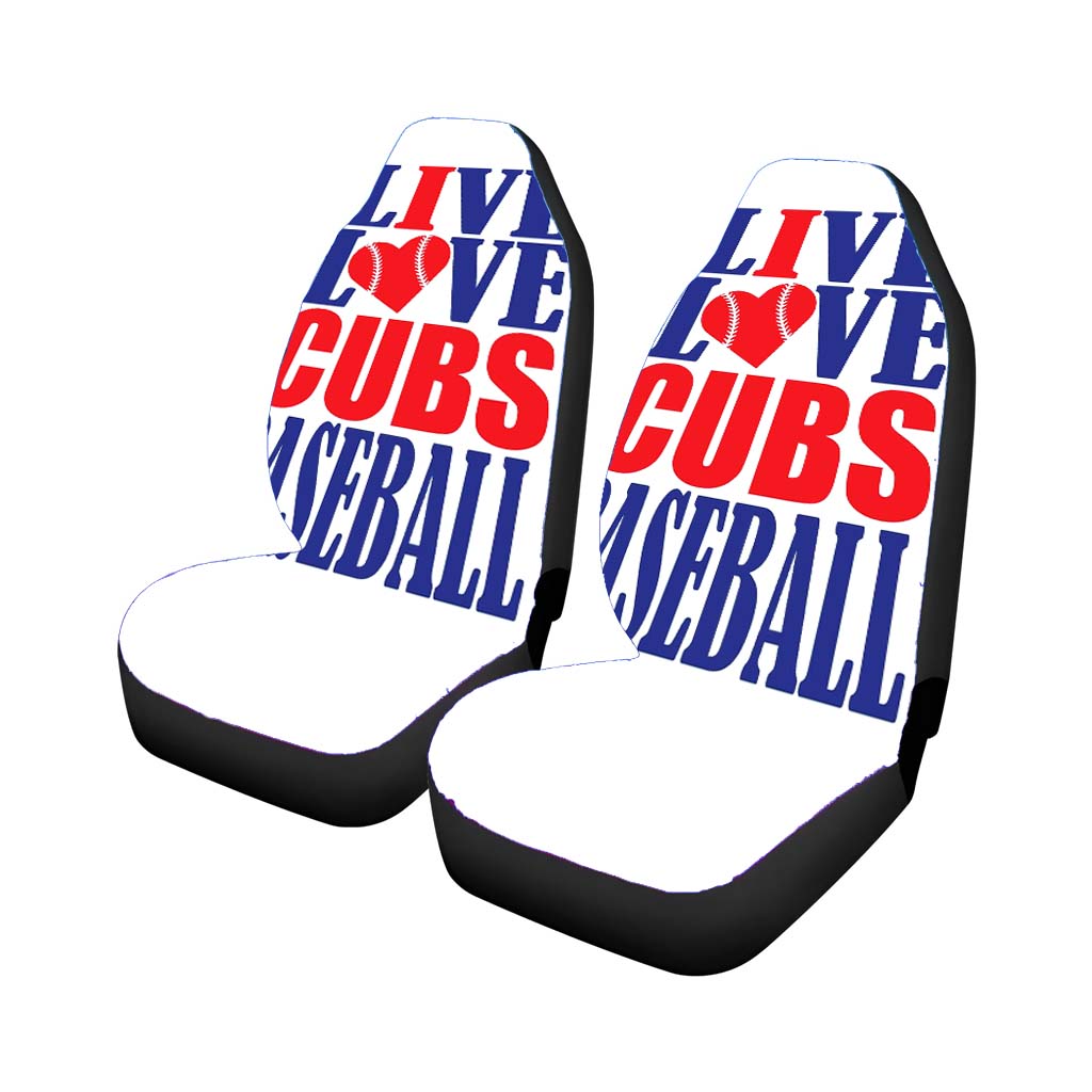 Chicago Cubs Baseball Quotes Rear Car Seat Covers