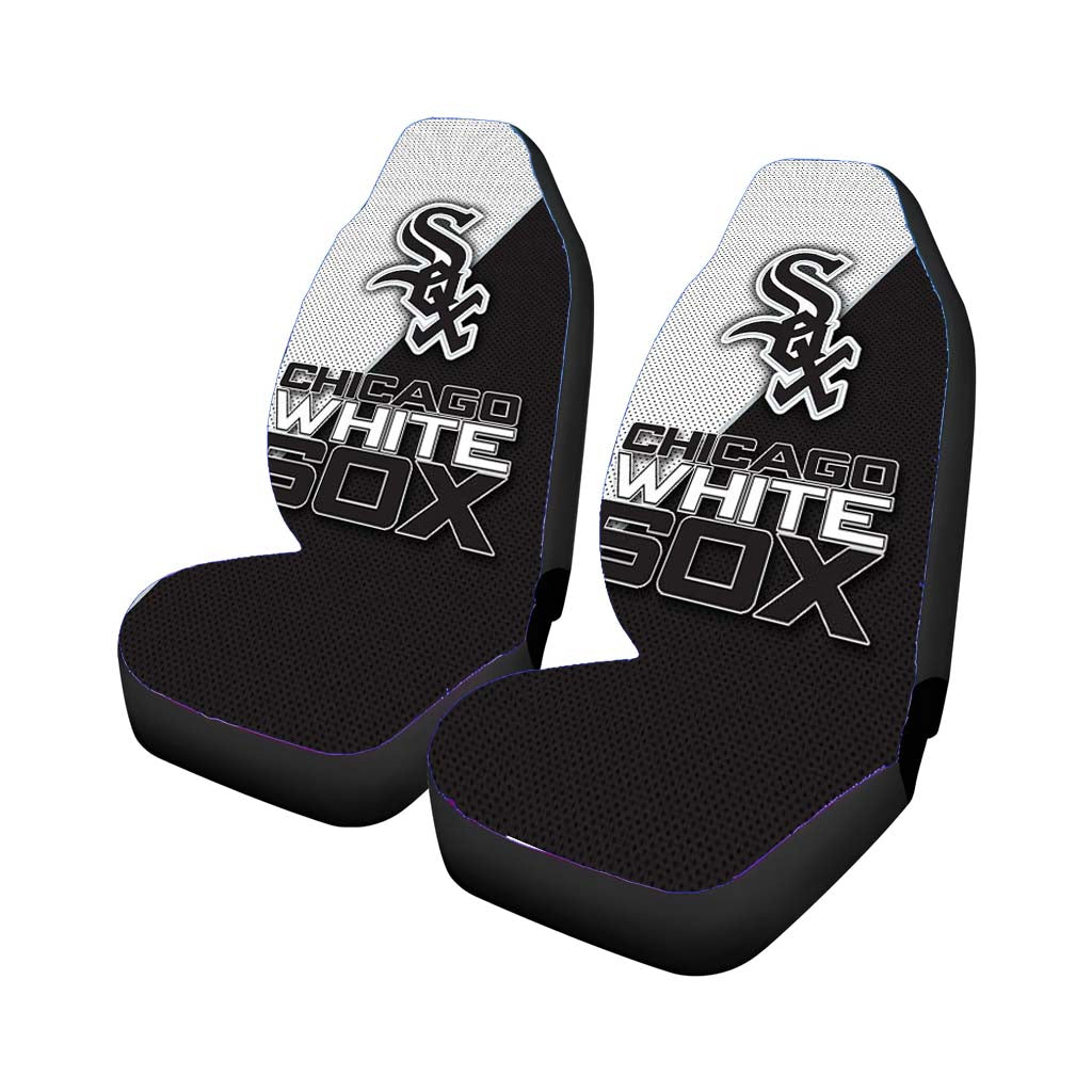 Chicago White Sox Black White Logo Rear Car Seat Covers