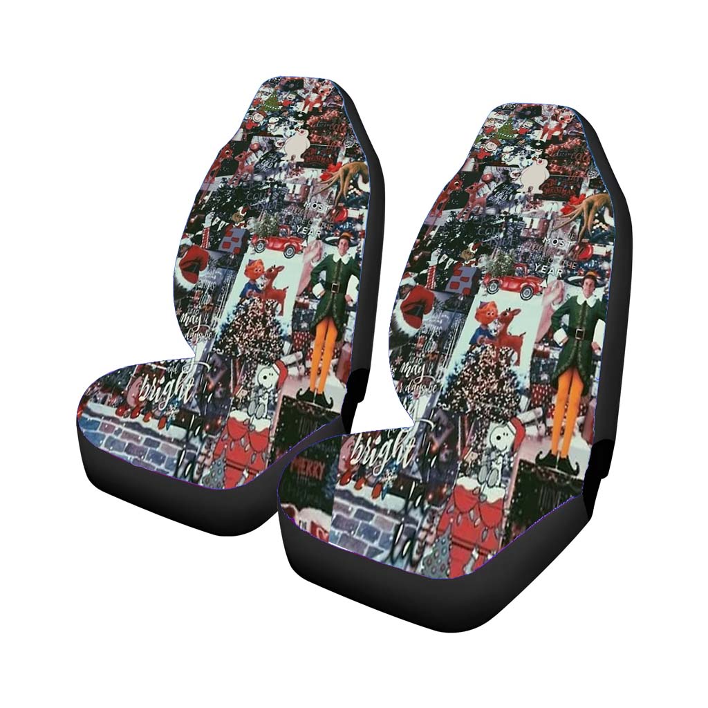 Christmas Collage Rear Car Seat Covers