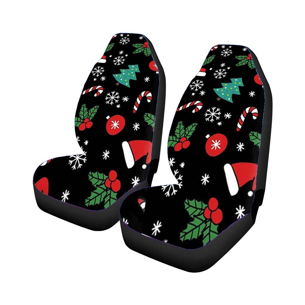 Christmas Objects Pattern Rear Car Seat Covers