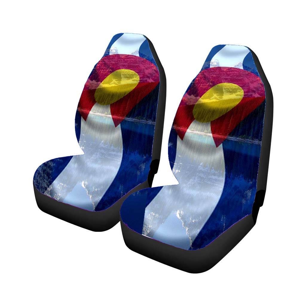 Colorado State Flag Rear Car Seat Covers