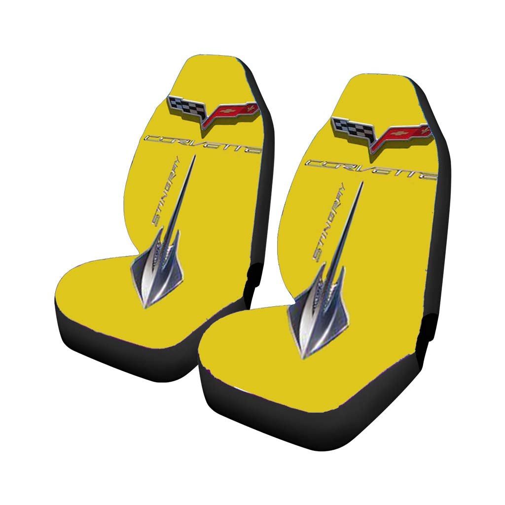 Corvette Stingray C7 Yellow Rear Car Seat Covers
