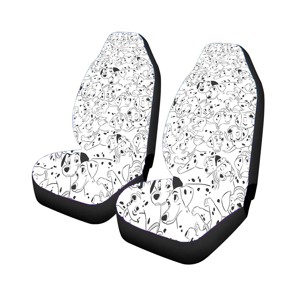 Disney 101 Dalmatians Family Pattern White Grey Rear Car Seat Covers