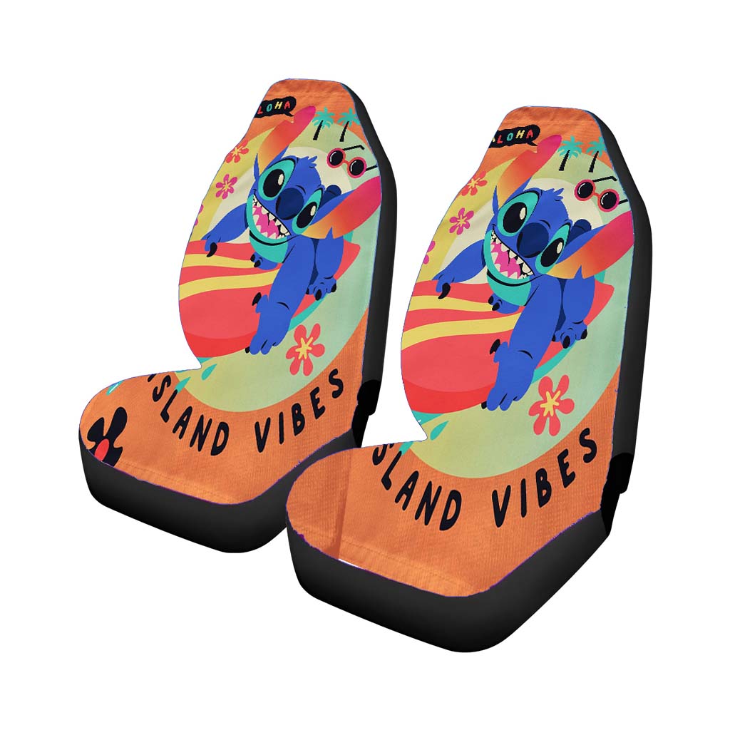 Disney Island Vibes Stitch Rear Car Seat Covers