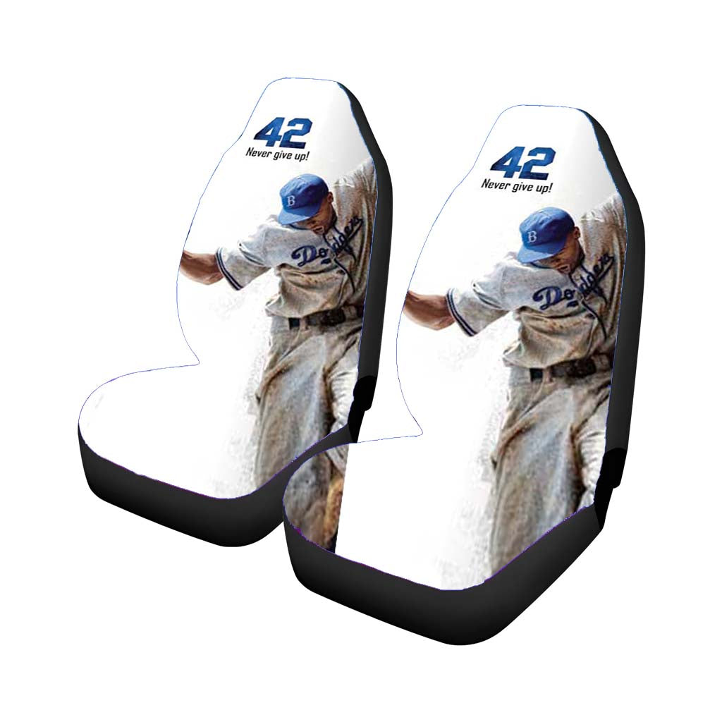 Dodgers 42 Poster Rear Car Seat Covers