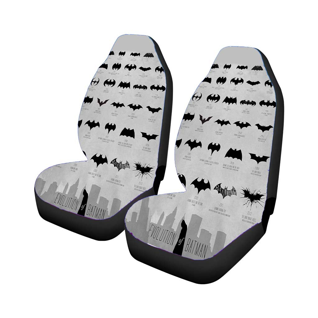 Evolution Of Batman Logo Rear Car Seat Covers