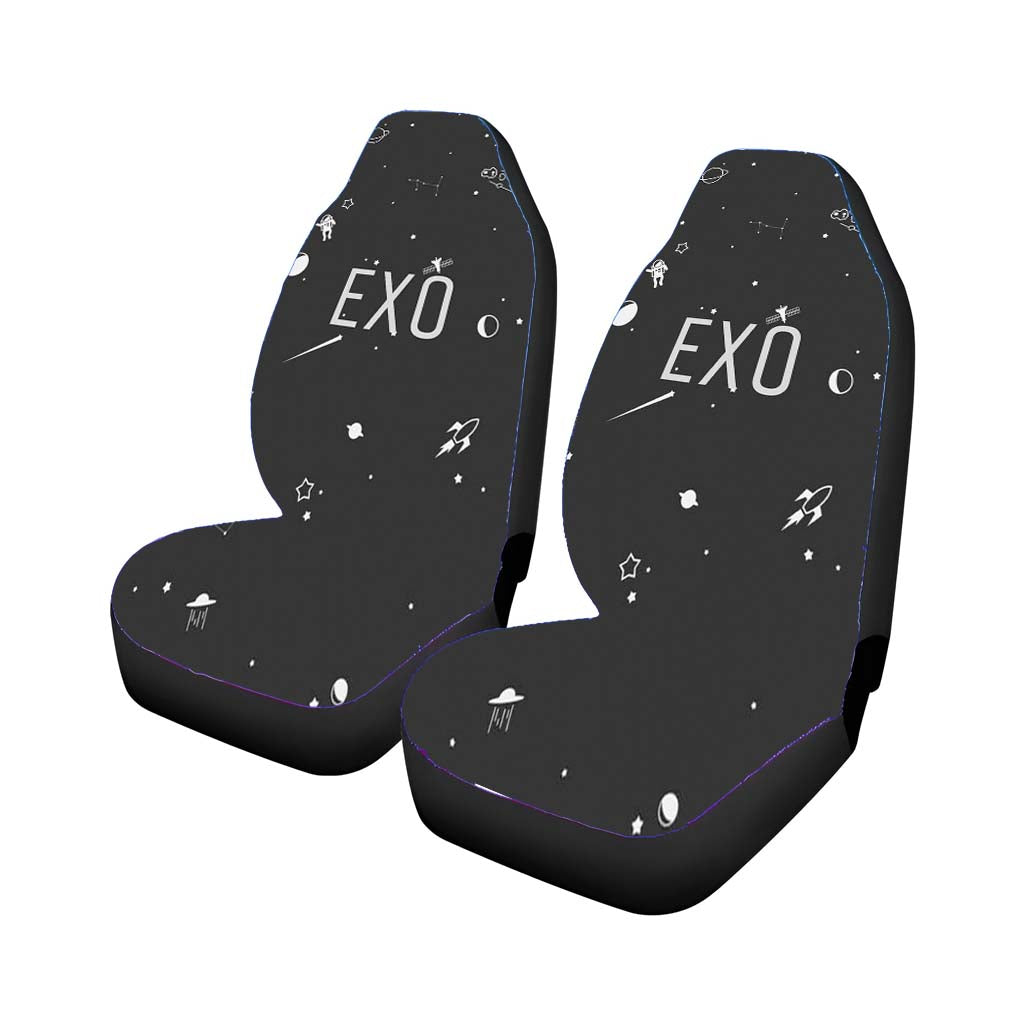 Exo Art Planet Galaxy Pattern Wallpaper Rear Car Seat Covers