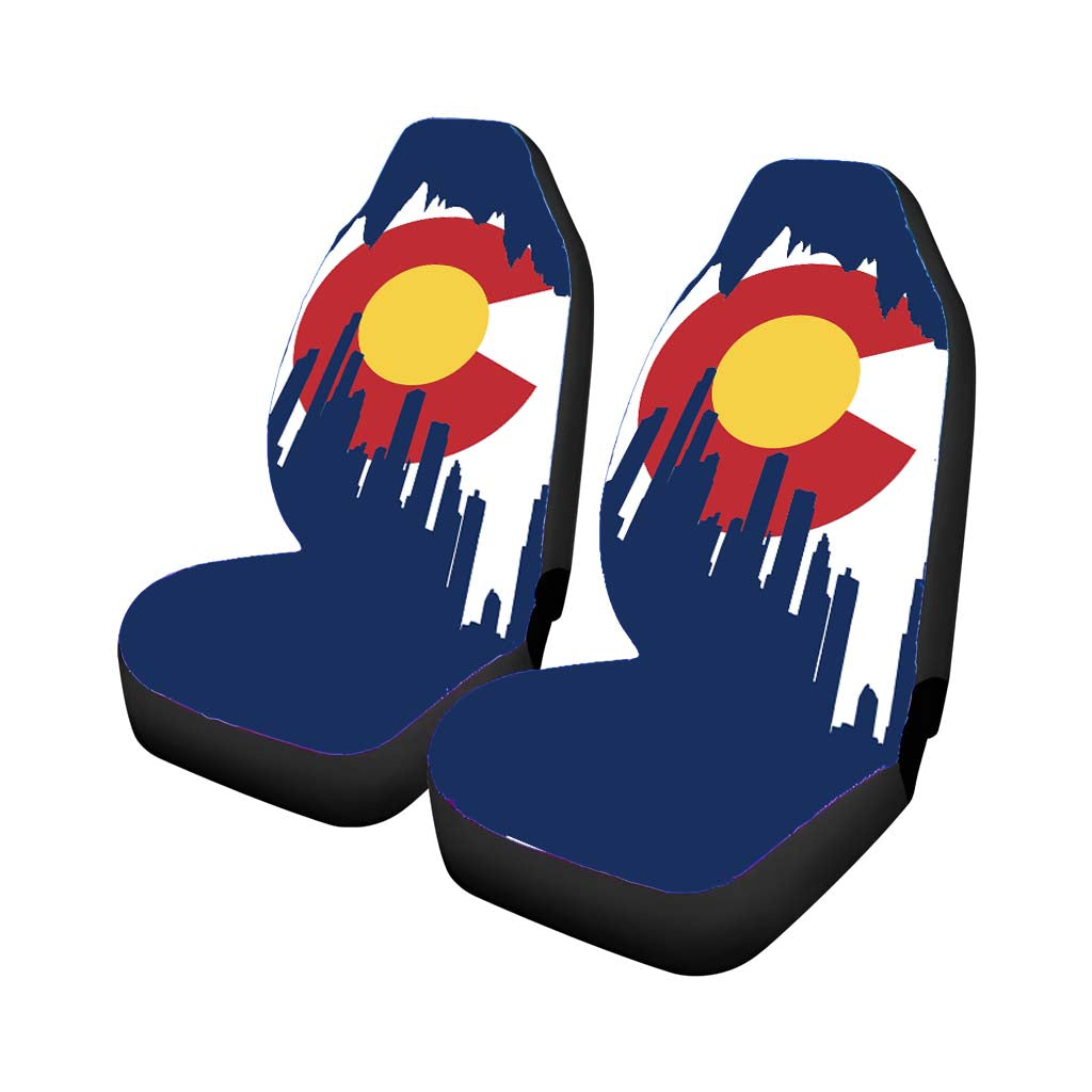 Flag Of Colorado Rear Car Seat Covers