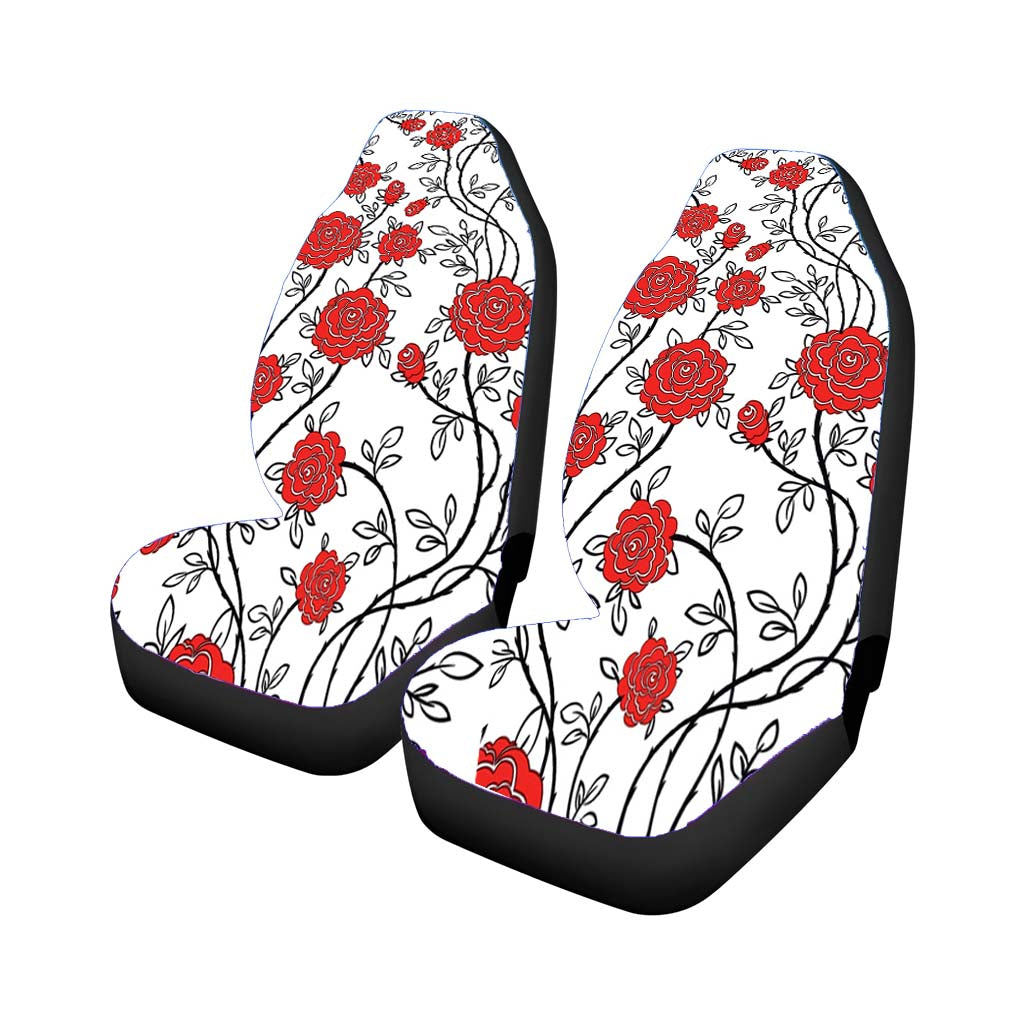 Floral Flowers Pattern Rear Car Seat Covers
