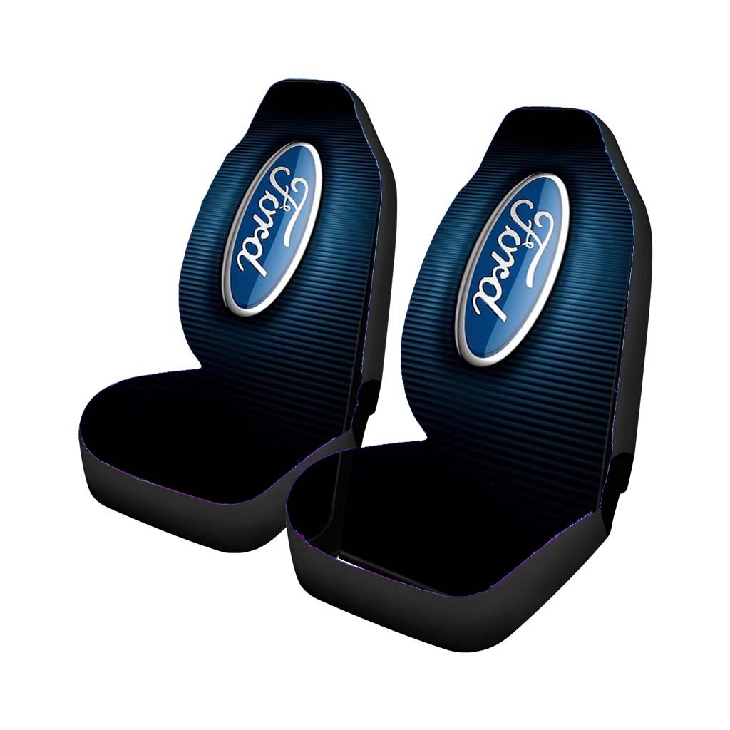 Ford Logo Blue Stripe Rear Car Seat Covers