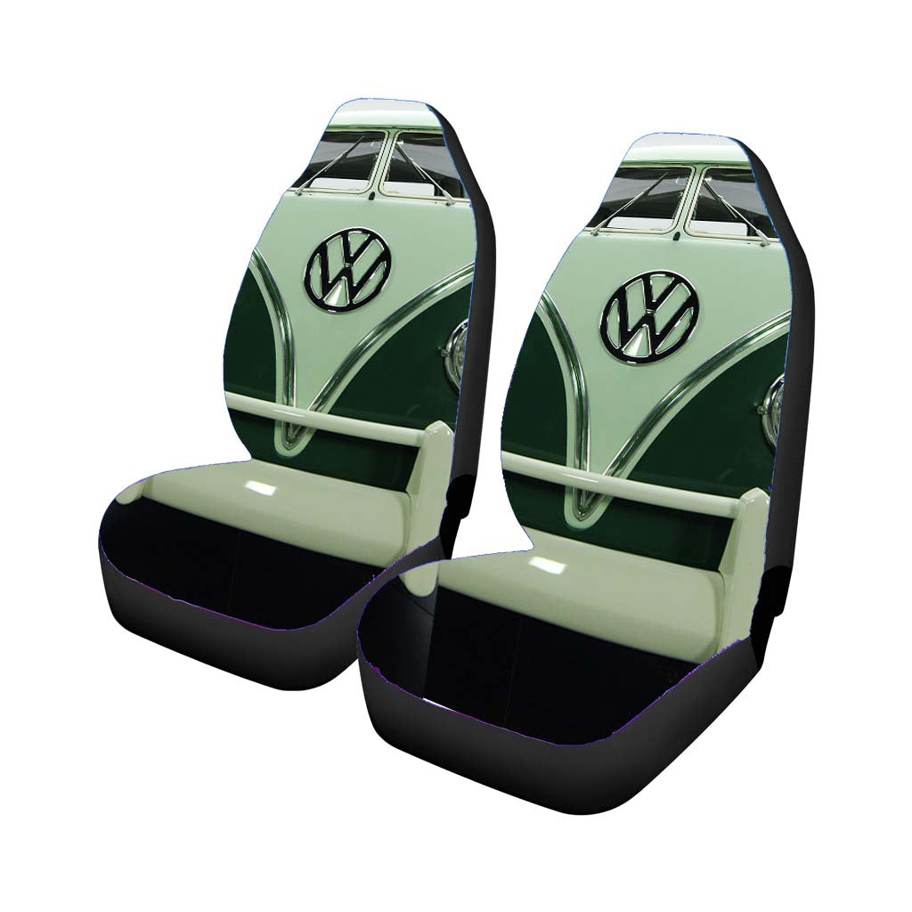 Front Green Volkswagen Rear Car Seat Covers
