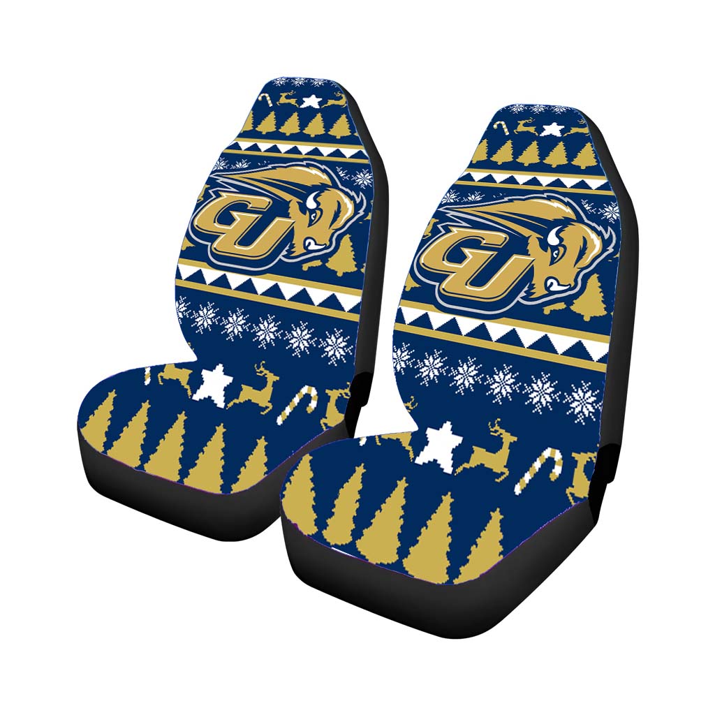 Gallaudet University Christmas Sweater Rear Car Seat Covers