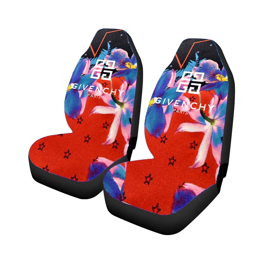 Givenchy Paris Scarf Red Star Rear Car Seat Covers