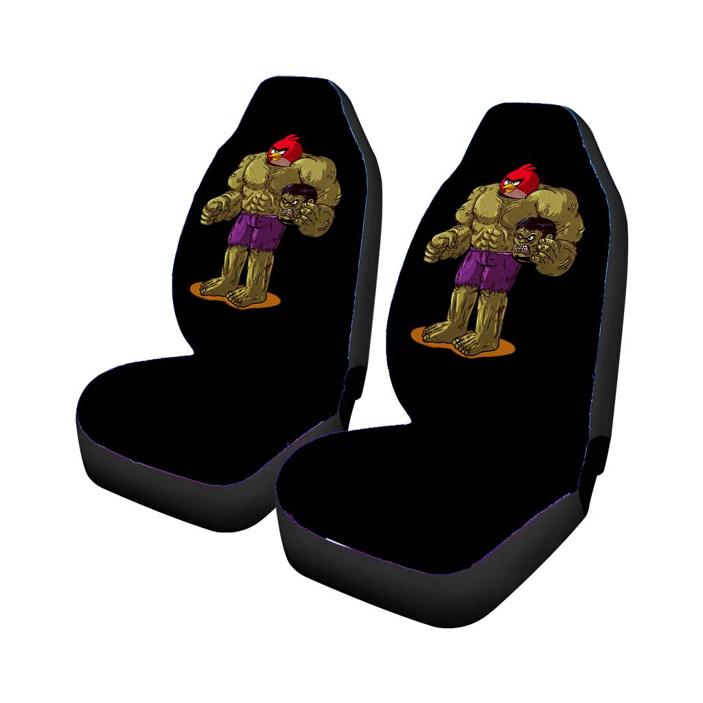 Hulk X Angry Red Bird Rear Car Seat Covers
